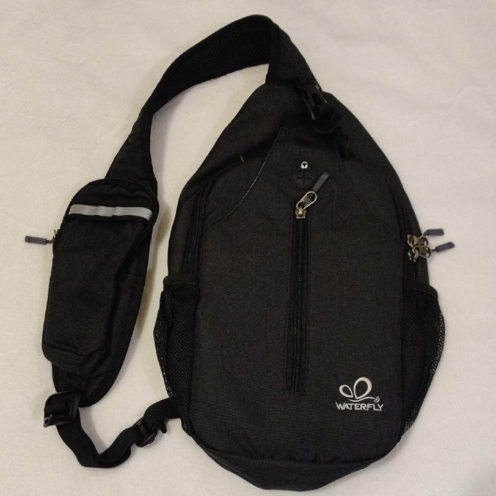 Waterfly Black Belt Bag for Men